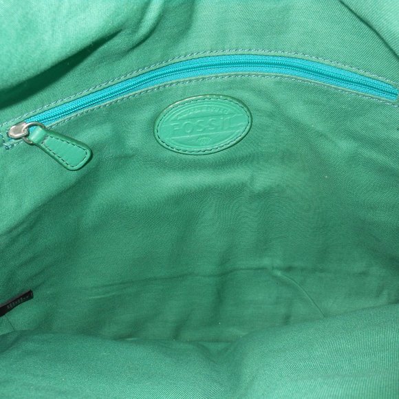 FOSSIL GREEN LEATHER SHOULDER/HANDBAG - Picture 3 of 9